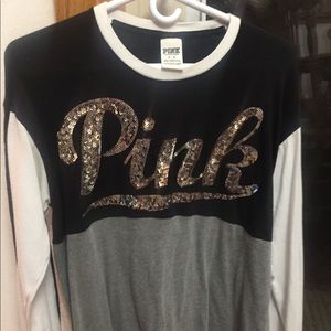 Pink long sleeve sparkle shirt